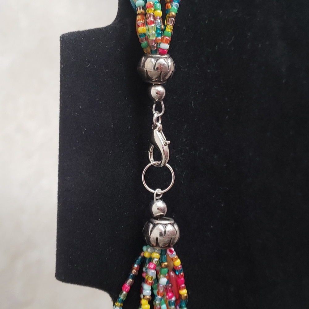 Necklace MultiColor Multi Strand - Picture 2 of 4